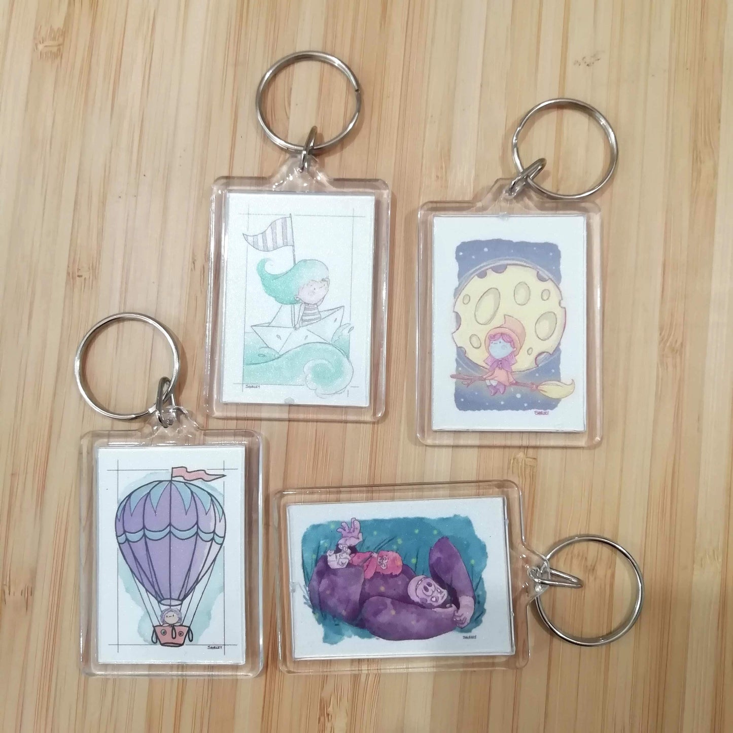 Portachiavi con illustrazioni