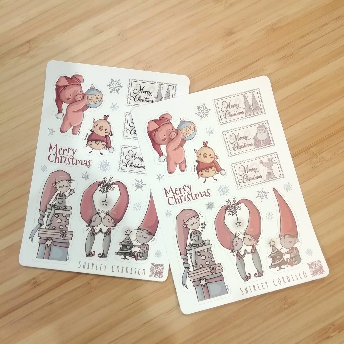 Foglio stickers di illustrazioni originali