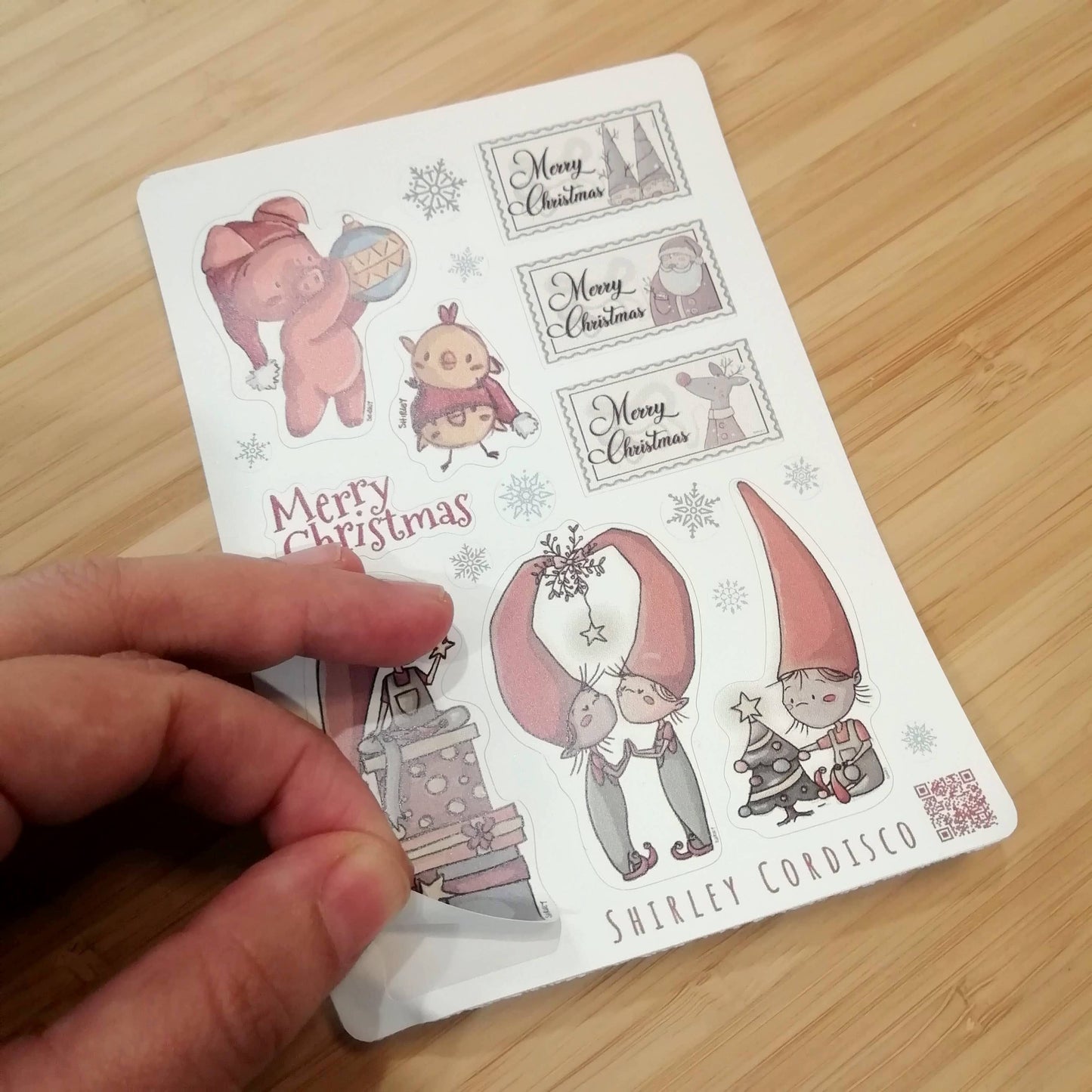 Foglio stickers di illustrazioni originali