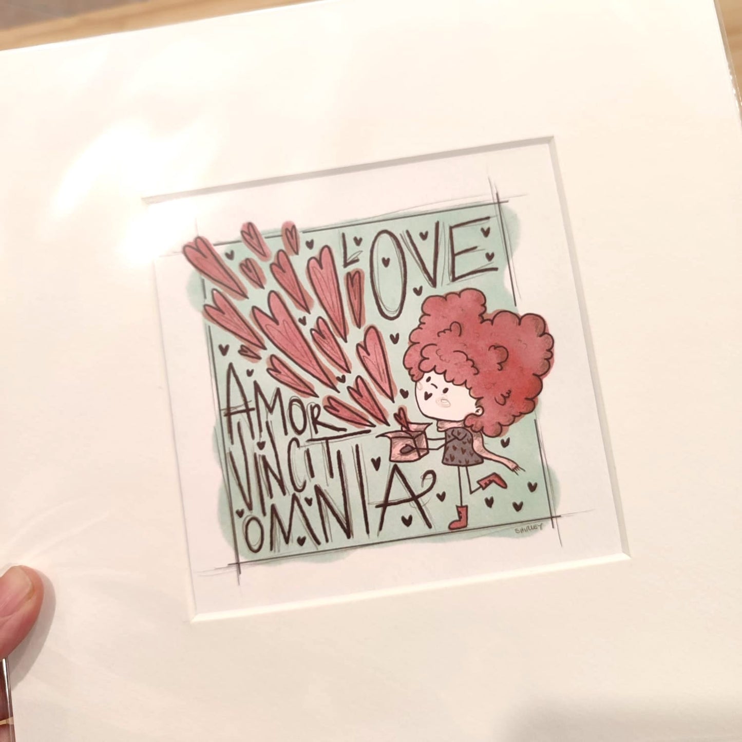Stampa Artistica "LOVE" con passepartout