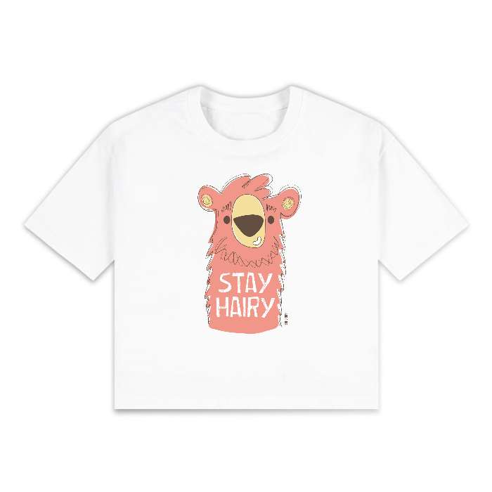 T-Shirt Crop Top STAY BEAST-ORSO