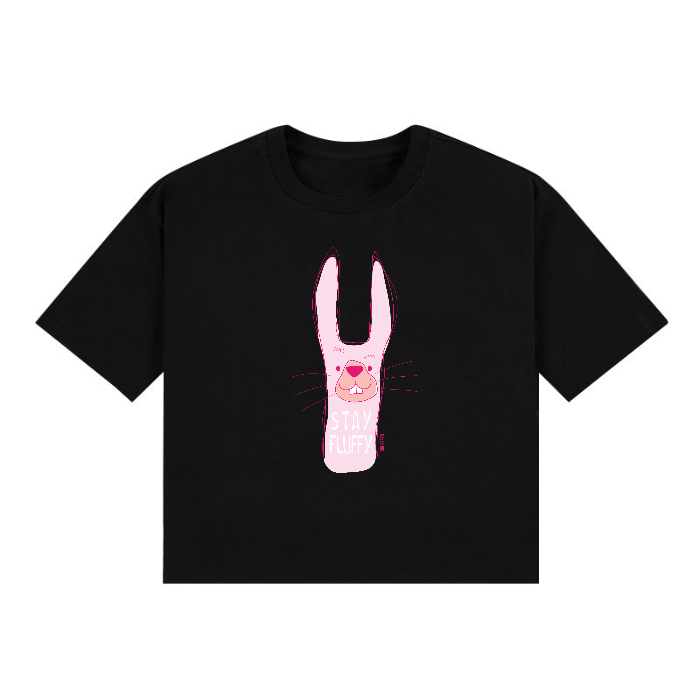 T-Shirt Crop Top STAY BEAST-CONIGLIO