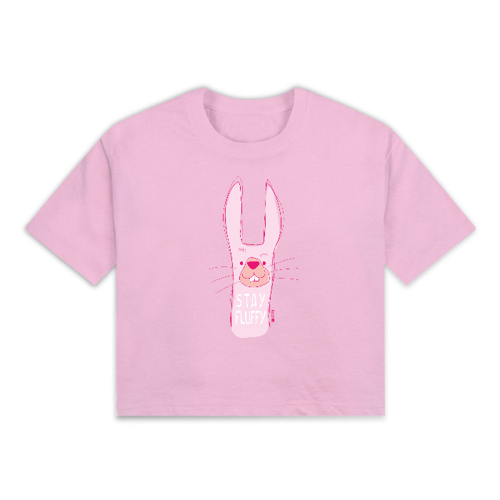 T-Shirt Crop Top STAY BEAST-CONIGLIO