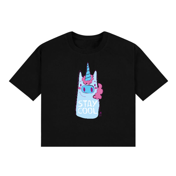 T-Shirt Crop Top STAY BEAST-UNICORNO
