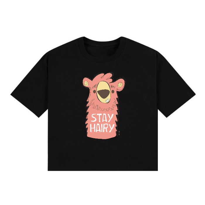 T-Shirt Crop Top STAY BEAST-ORSO