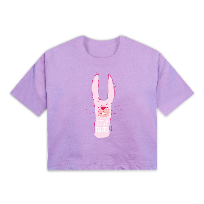T-Shirt Crop Top STAY BEAST-CONIGLIO