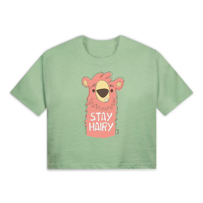 T-Shirt Crop Top STAY BEAST-ORSO