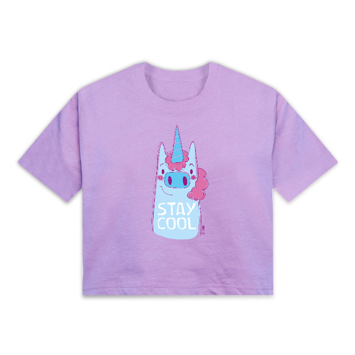 T-Shirt Crop Top STAY BEAST-UNICORNO