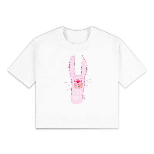 T-Shirt Crop Top STAY BEAST-CONIGLIO