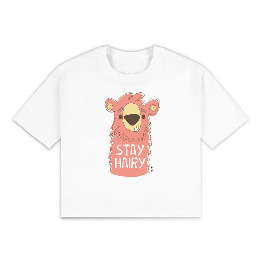 T-Shirt Crop Top STAY BEAST-ORSO