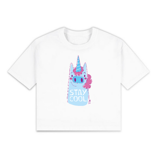 T-Shirt Crop Top STAY BEAST-UNICORNO